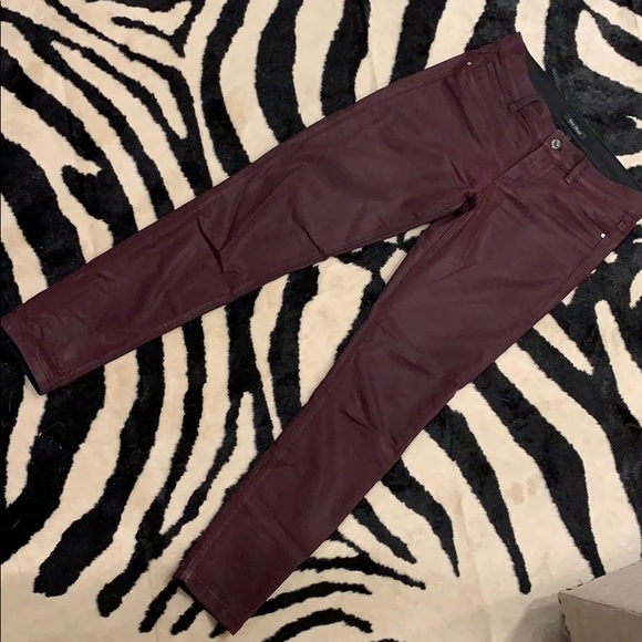WHBM Maroon Coated Skinny Jeans - Picture 3 of 6